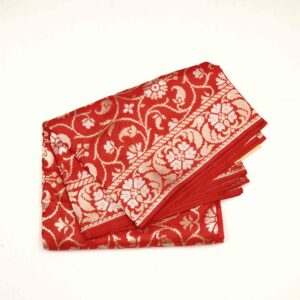 Cherry Red Banaras Pattu Saree