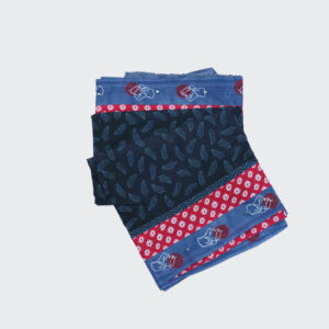 Dark Blue Pure Printed Cotton Saree