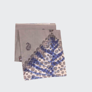 Dim Gray Pure Printed Cotton Saree
