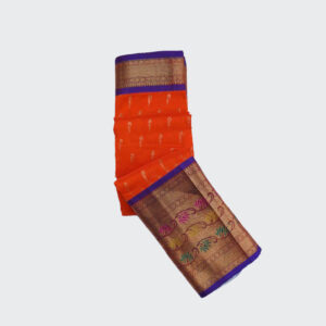 Gate Bridge Orange Kuppadam Pattu Saree