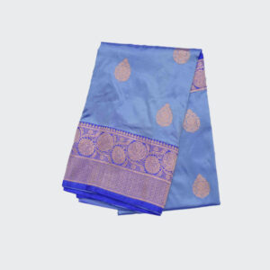 Ice Blue Banaras Pattu Saree