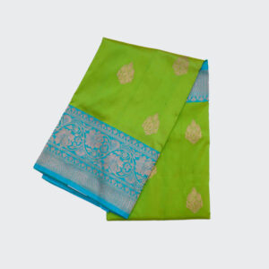 Kelly Green Banaras Pattu Saree