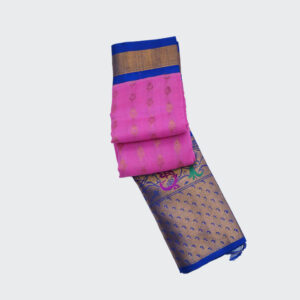 Magenta Pink Kuppadam Pattu Saree